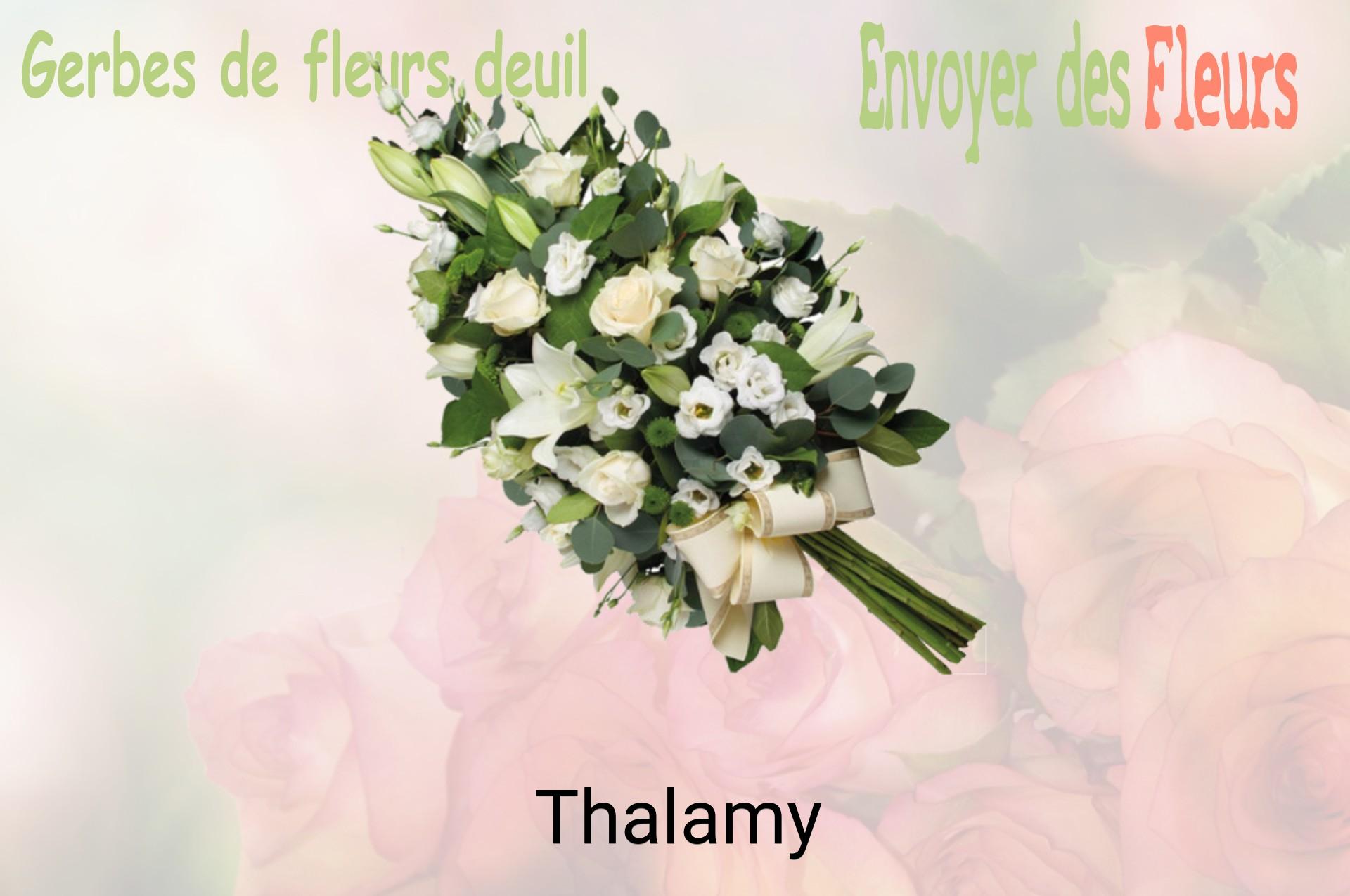 Gerbe de fleurs de deuil livrée à Thalamy